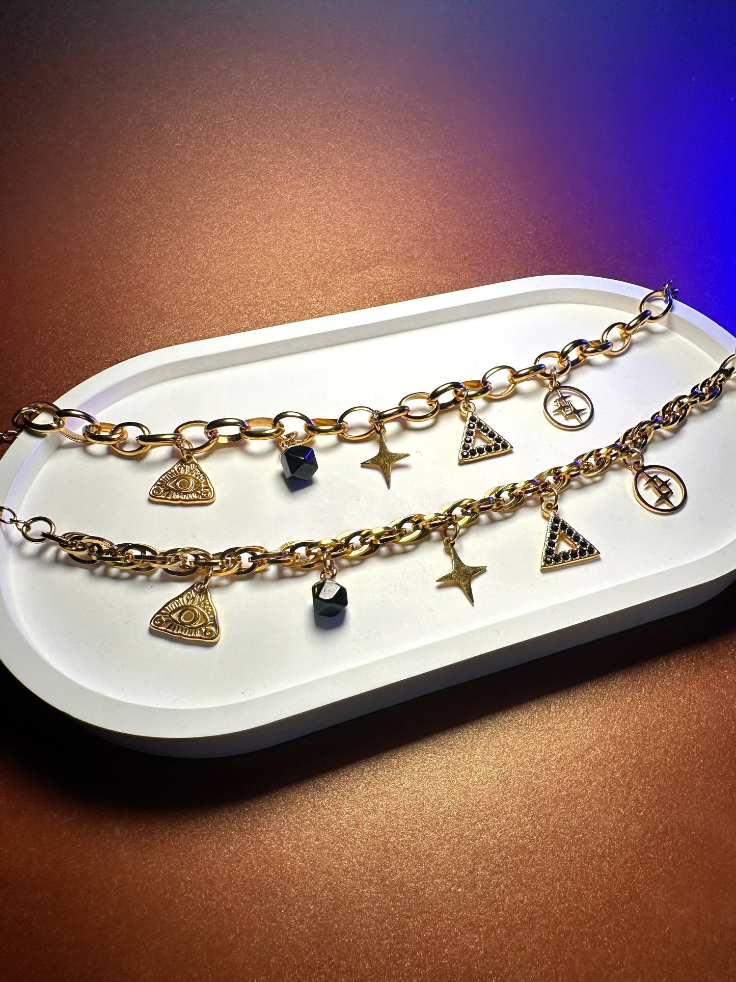 Bracelet Charm _ agate noire