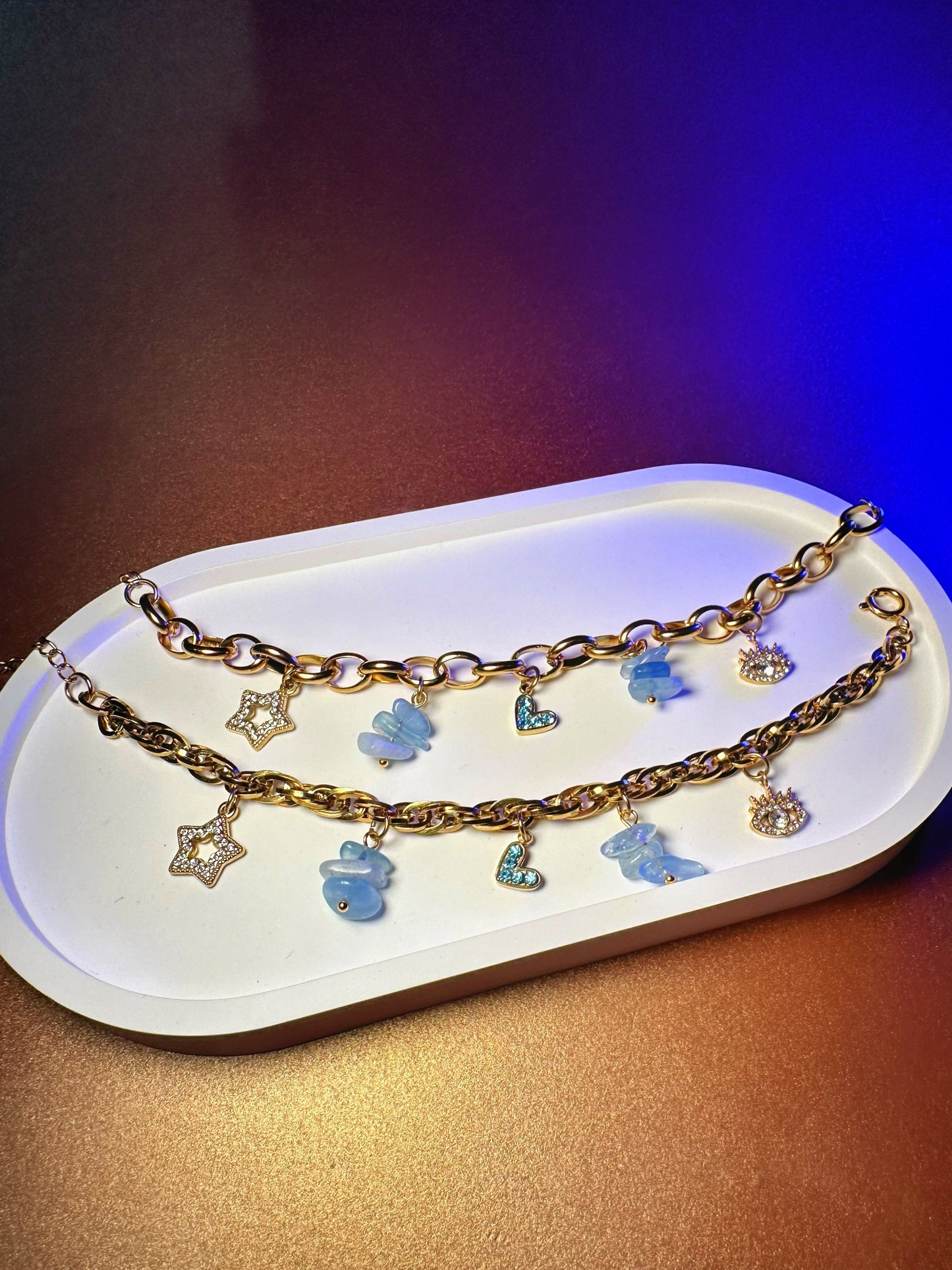 Bracelet Charm _ aigue - marine