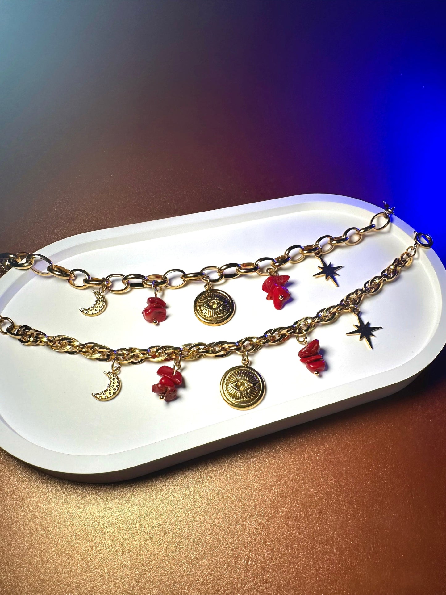 Bracelet Charm _ corail rouge